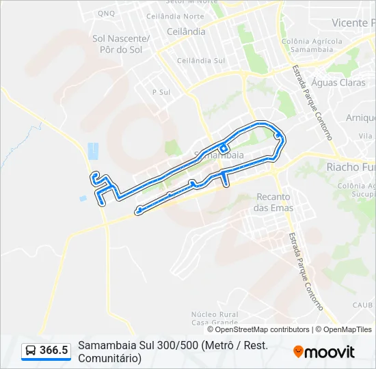 366.5 Bus Line Map