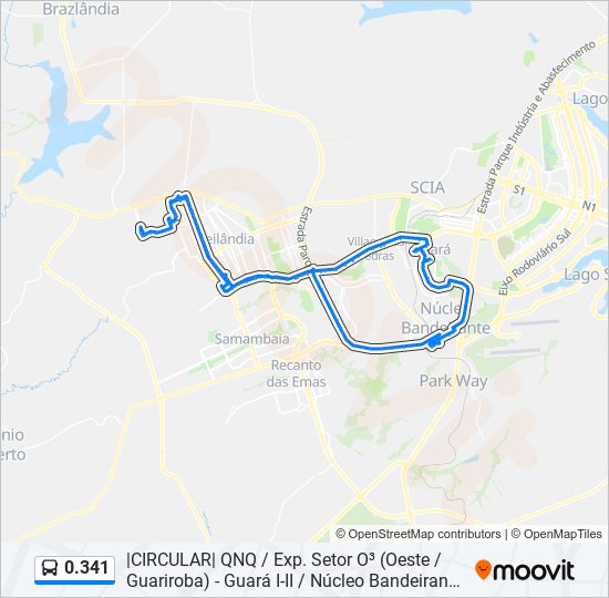 Mapa de 0.341 de autobús