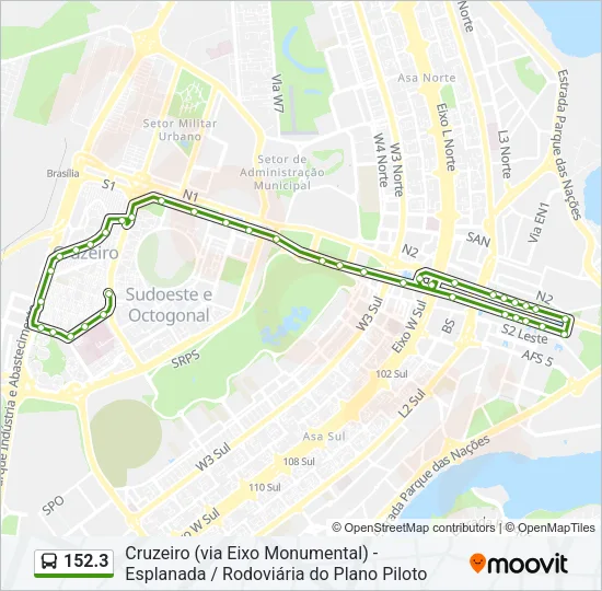 152.3 Bus Line Map