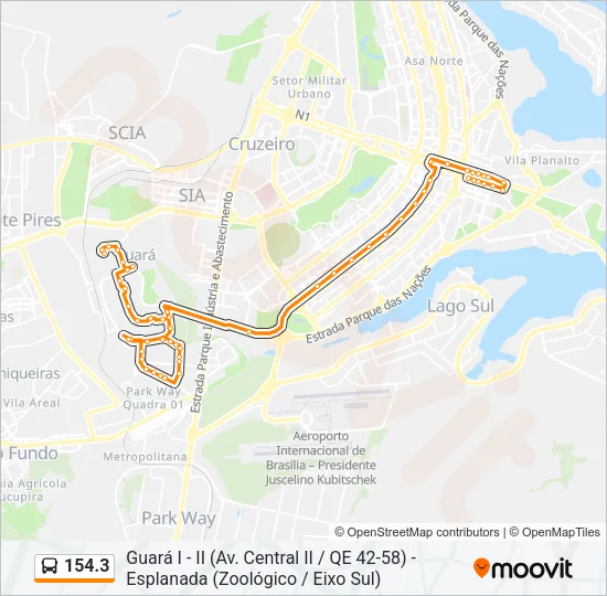 154.3 Bus Line Map
