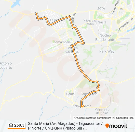 260.3 Bus Line Map