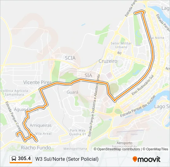 305.4 Bus Line Map