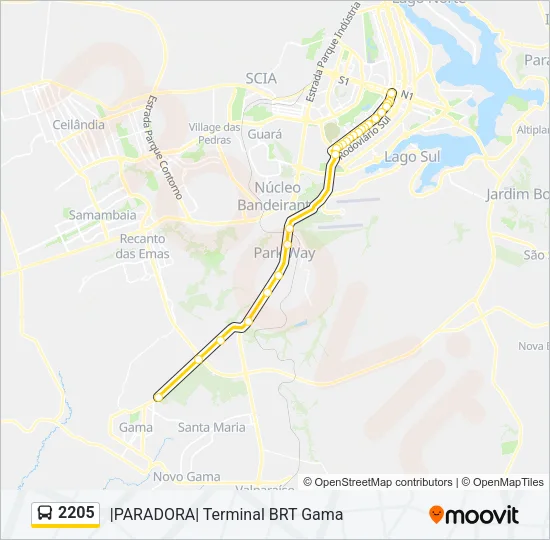 2205 Bus Line Map
