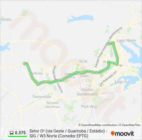 0.375 Bus Line Map