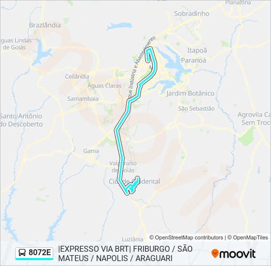 Mapa de 8072E de autobús