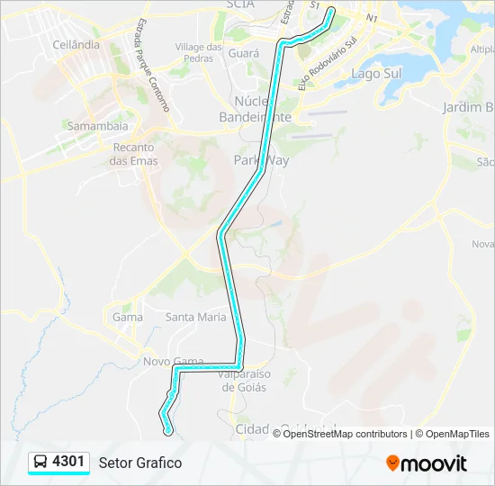 4301 Bus Line Map