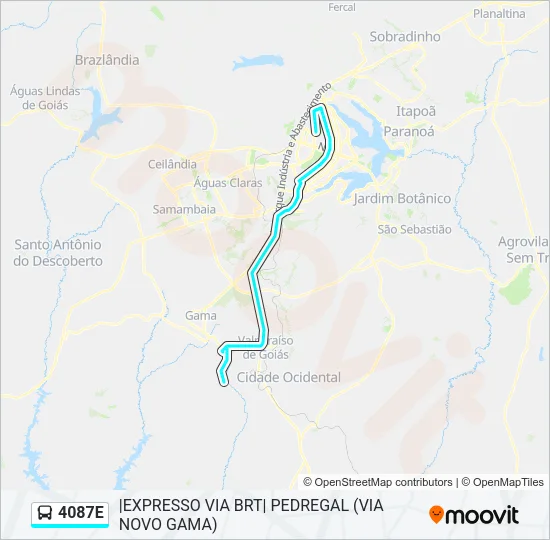4087E Bus Line Map