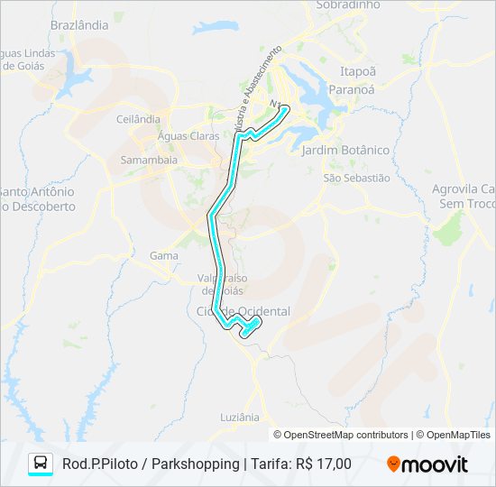 Mapa da linha 8009D (EXECUTIVO) de ônibus