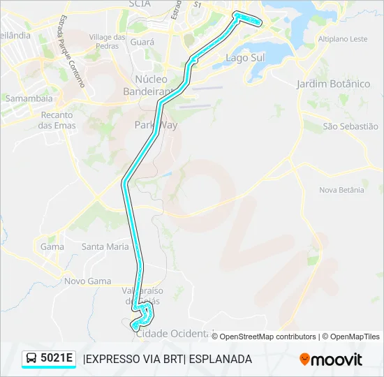 5021E Bus Line Map