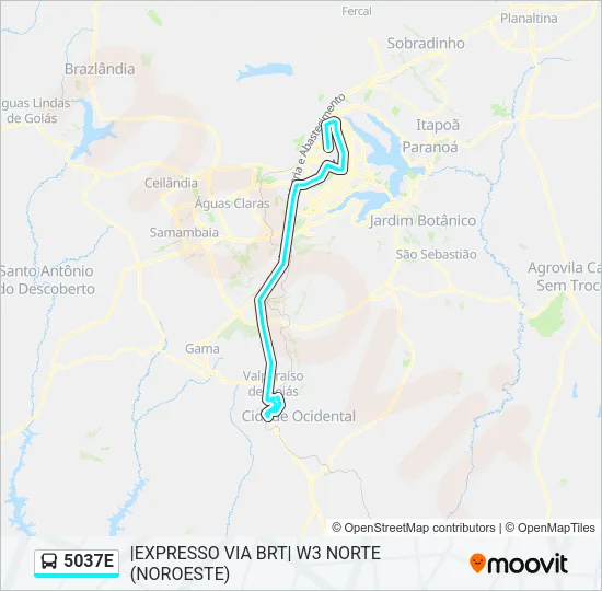 5037E Bus Line Map