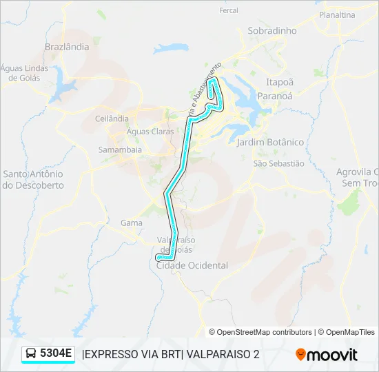 5304E Bus Line Map