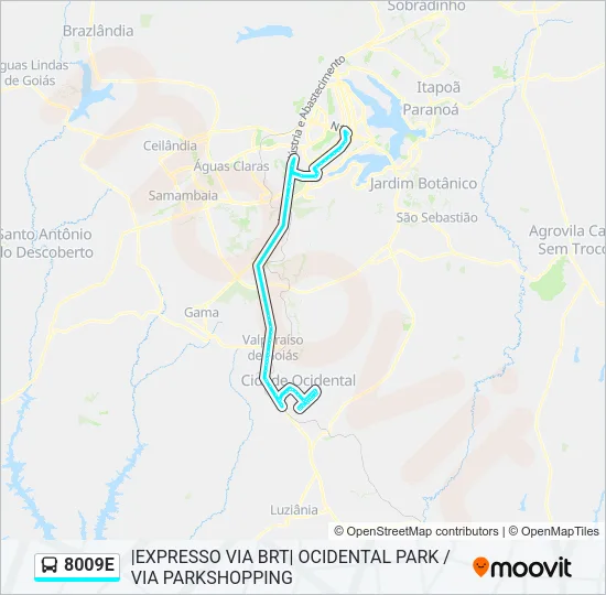 8009E Bus Line Map