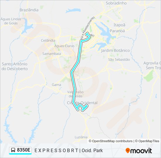 Mapa de 8350E de autobús