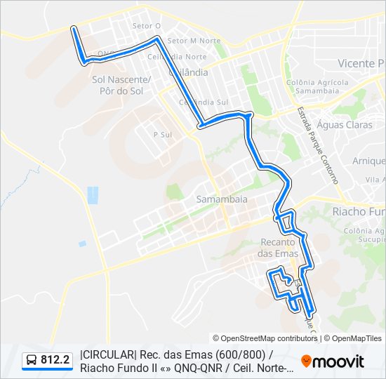 812.2 bus Line Map