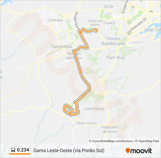 0.234 Bus Line Map
