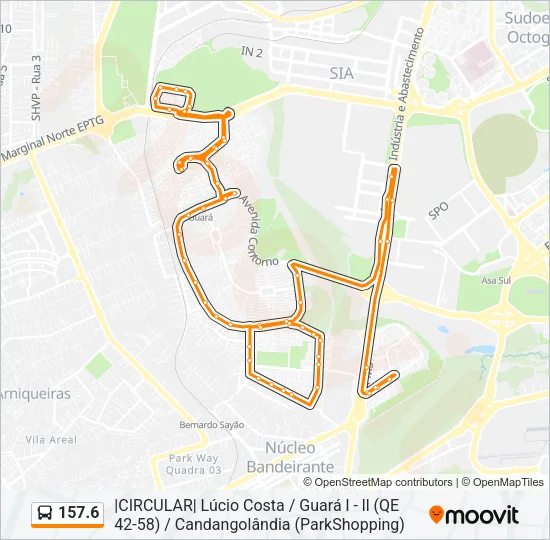157.6 Bus Line Map