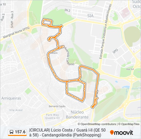 157.6 bus Line Map