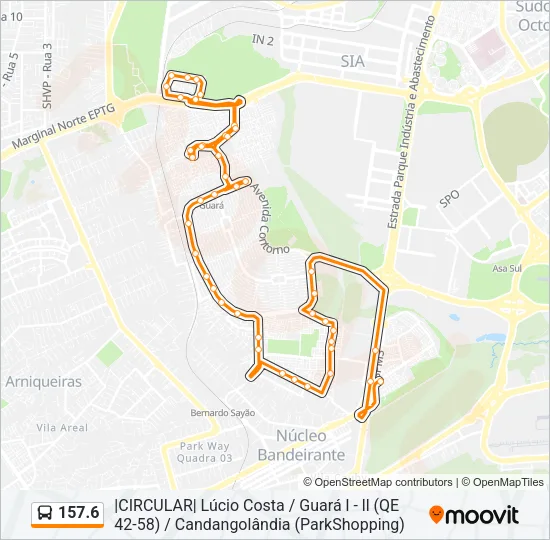 157.6 Bus Line Map