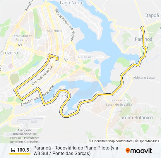 100.3 bus Line Map