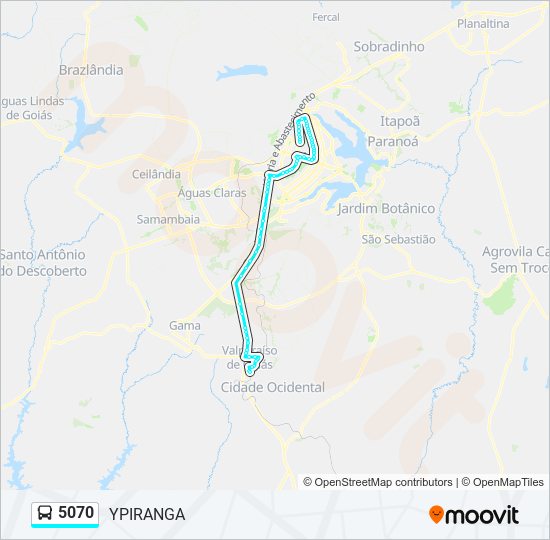 Mapa de 5070 de autobús