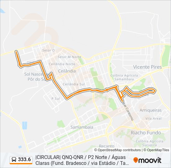 333.6 bus Line Map