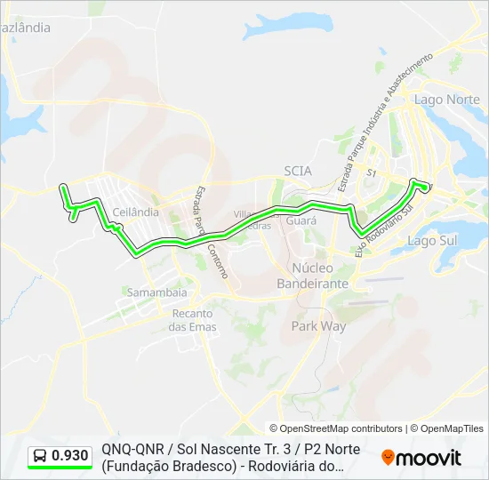 0.930 Bus Line Map