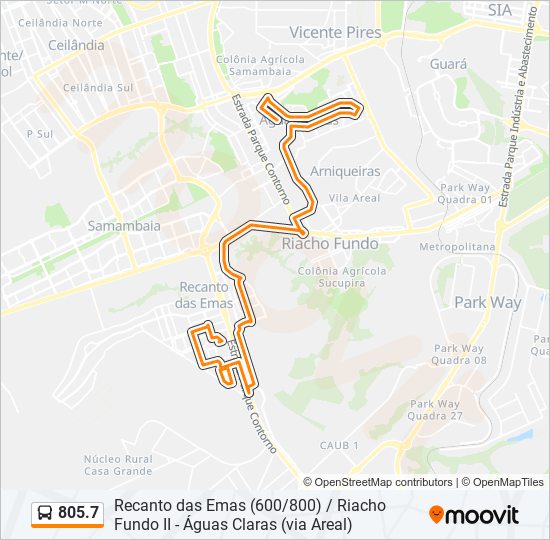 805.7 bus Line Map