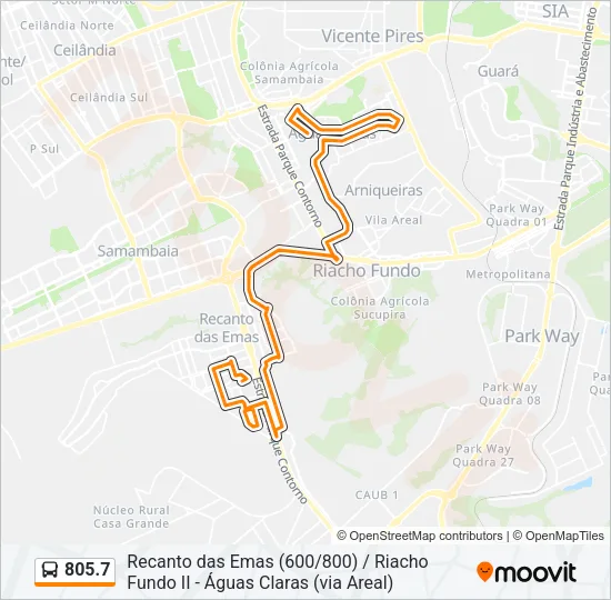 805.7 Bus Line Map