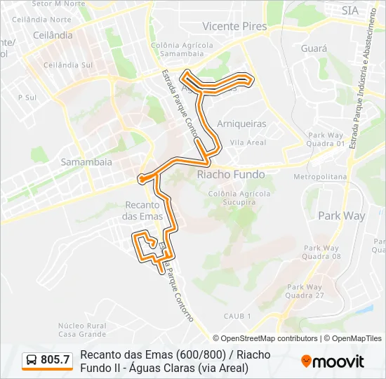 805.7 Bus Line Map