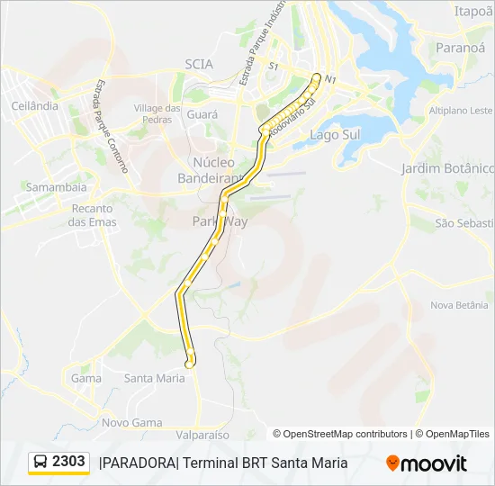 2303 Bus Line Map