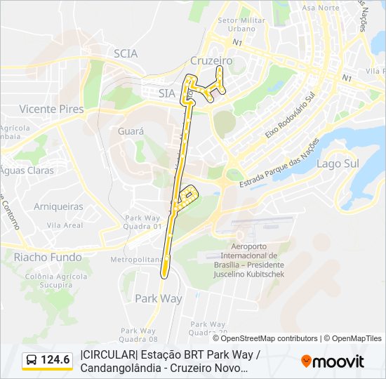 Mapa de 124.6 de autobús