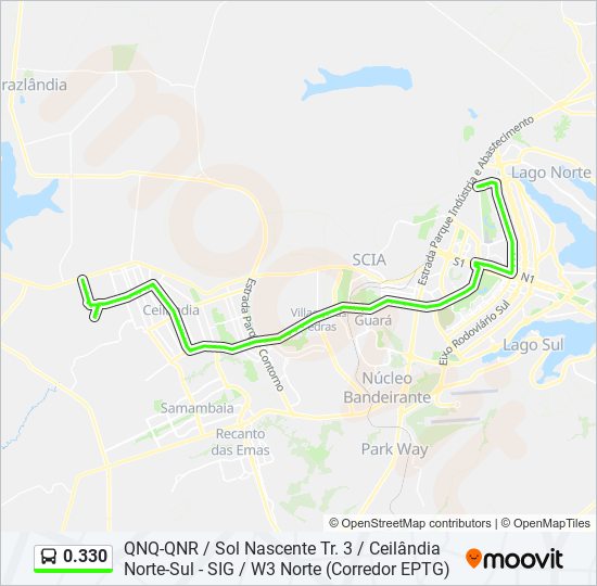 Mapa de 0.330 de autobús