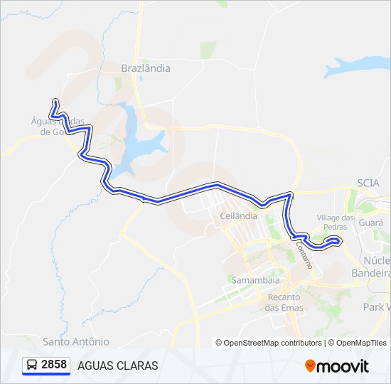 Mapa de 2858 de autobús