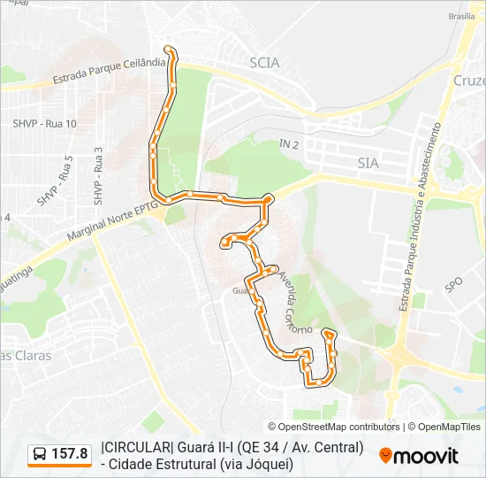157.8 Bus Line Map