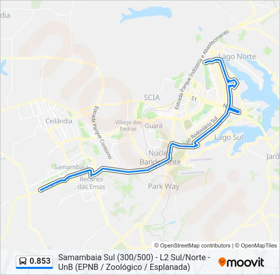 0.853 Bus Line Map