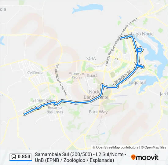 0.853 Bus Line Map