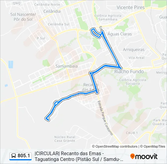805.1 Bus Line Map