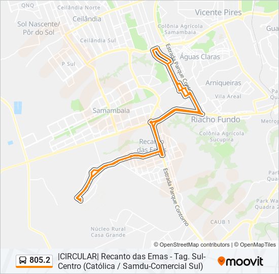 805.2 bus Line Map