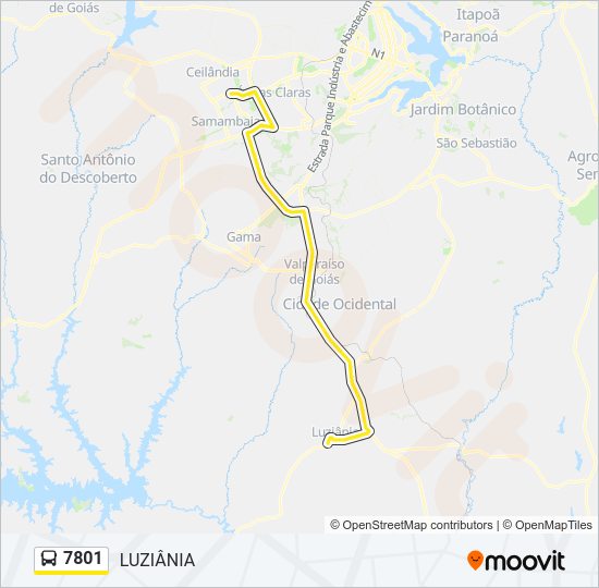 7801 bus Line Map