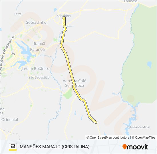 Mapa de 8901 de autobús