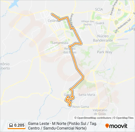 0.205 Bus Line Map