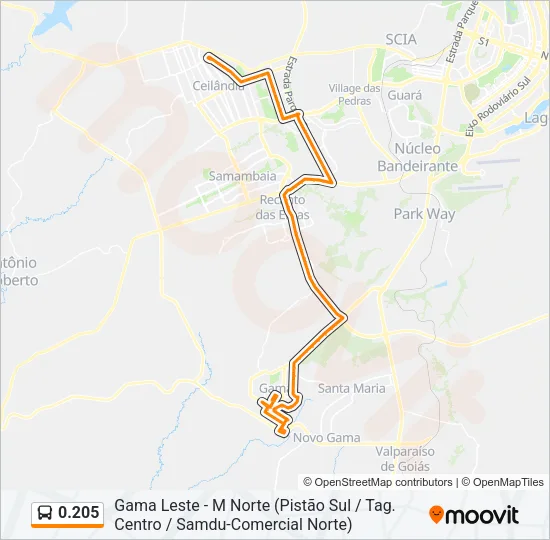 0.205 Bus Line Map