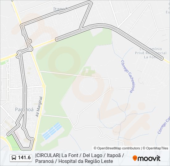 Rota da linha d34: horários, paradas e mapas - Patagônia (Via Fainor)  (Atualizado)