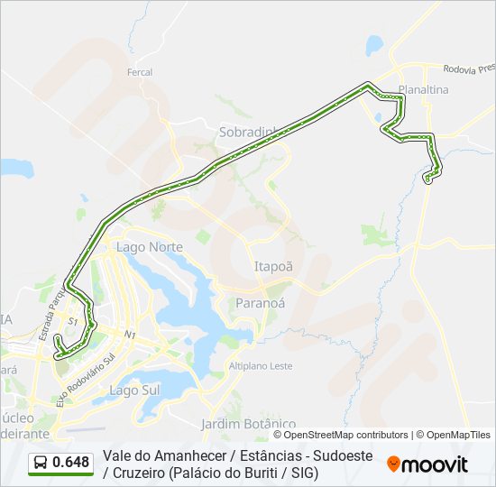 Mapa de 0.648 de autobús