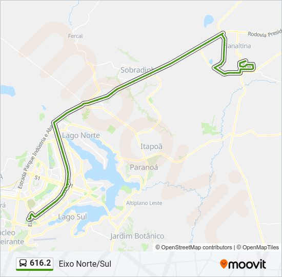 616.2 bus Line Map