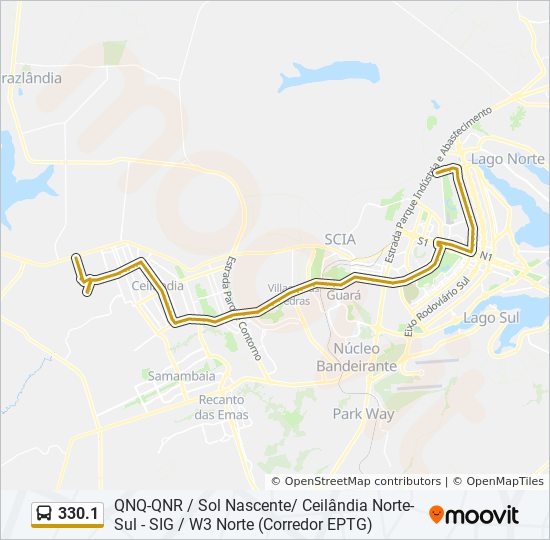 330.1 bus Line Map