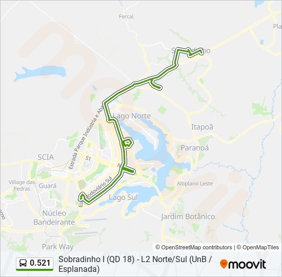 Mapa de 0.521 de autobús