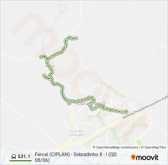 531.1 Bus Line Map