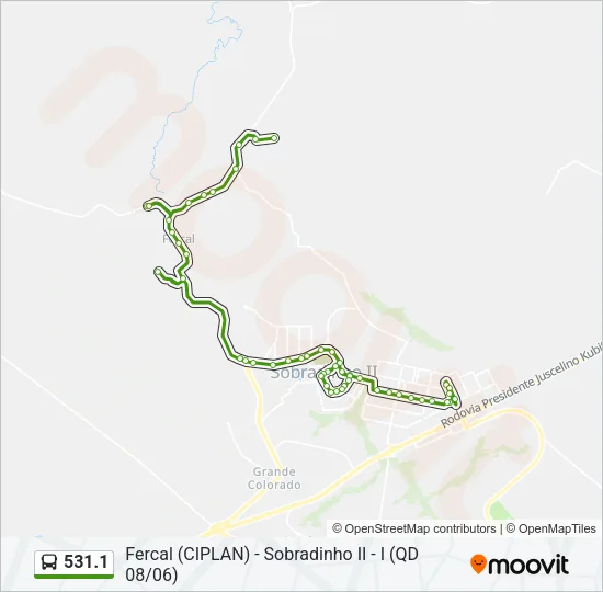 531.1 Bus Line Map