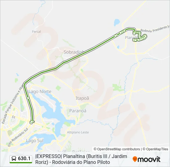 630.1 Bus Line Map